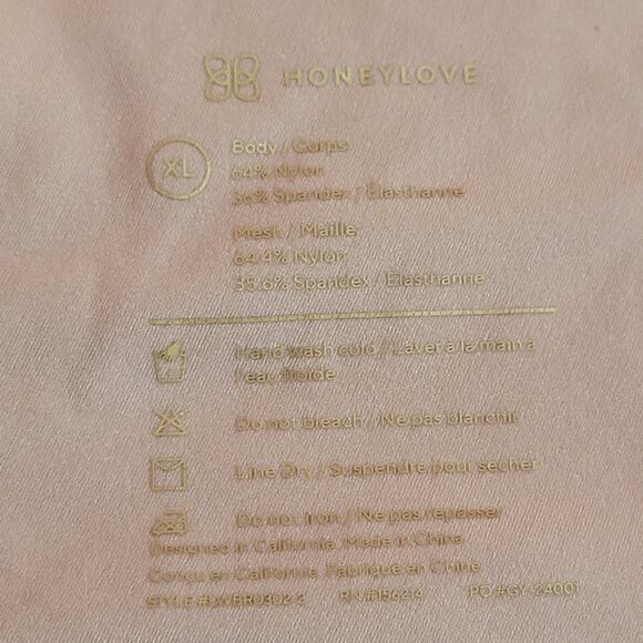 Honey Love Runway Cross Over Bra Size XL Undergarment GUC Black Comfort Lined - Picture 11 of 11